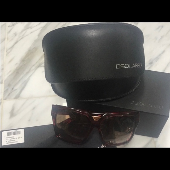 RUBY RED&GOLD DSQUARED2 SUNGLASSES - Picture 7 of 7